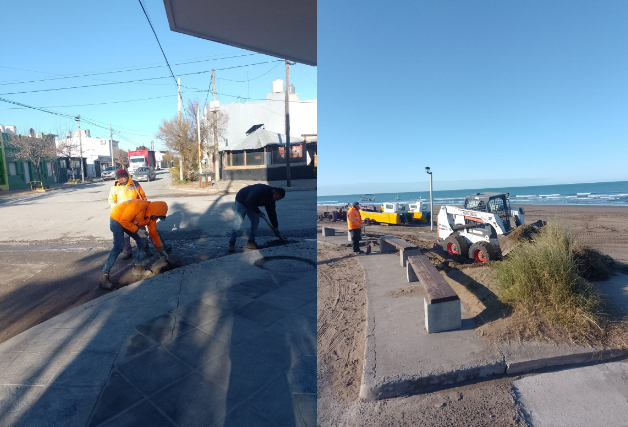 Trabajadores de Higiene Urbana están realizando labores en Claromecó